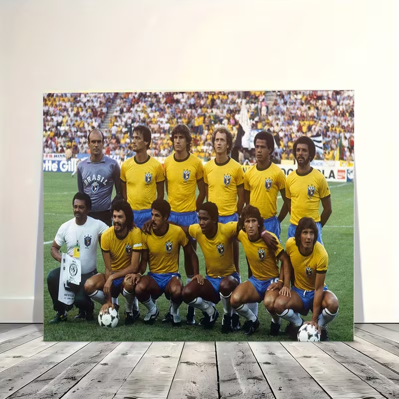 Quadro Decorativo Seleção Brasileira 1982 - Esquadrão de Ouro