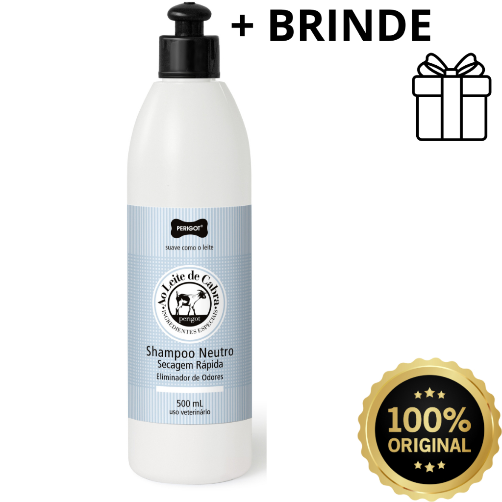 Shampoo Secagem Rapida Perigot 500ml Eliminador De Odores Ao Leite de Cabra