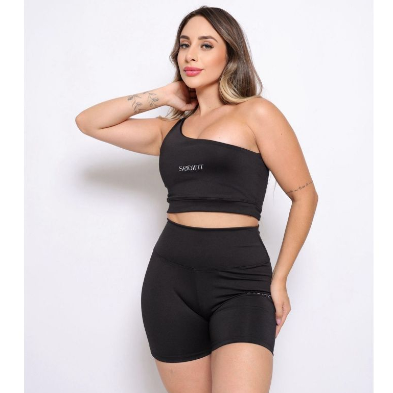 Conjunto Fitness Academia Top e Short Duplo Não Marca