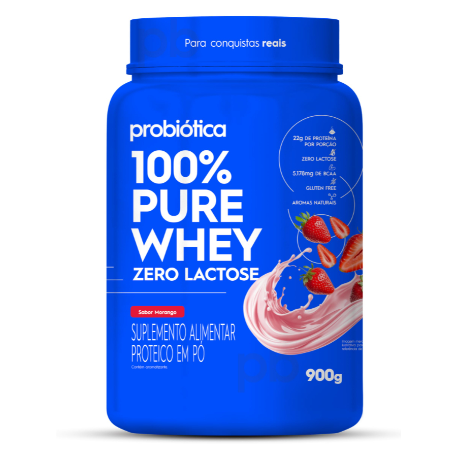 Pure Whey 100% Zero Lactose Pote 900g Sabores Probótica em Oferta na Shopee