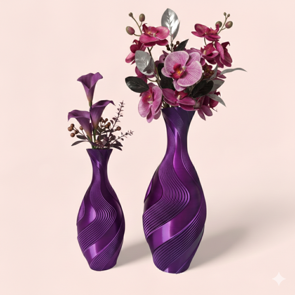 Kit Vasos Decorativos Espiral Especial - Várias cores