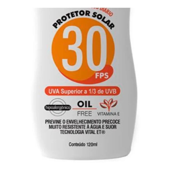 Protetor Solar Fator 30 Fps 1/3 Uva Sem Óleo 120ml Nutriex — imagem 2 de 2