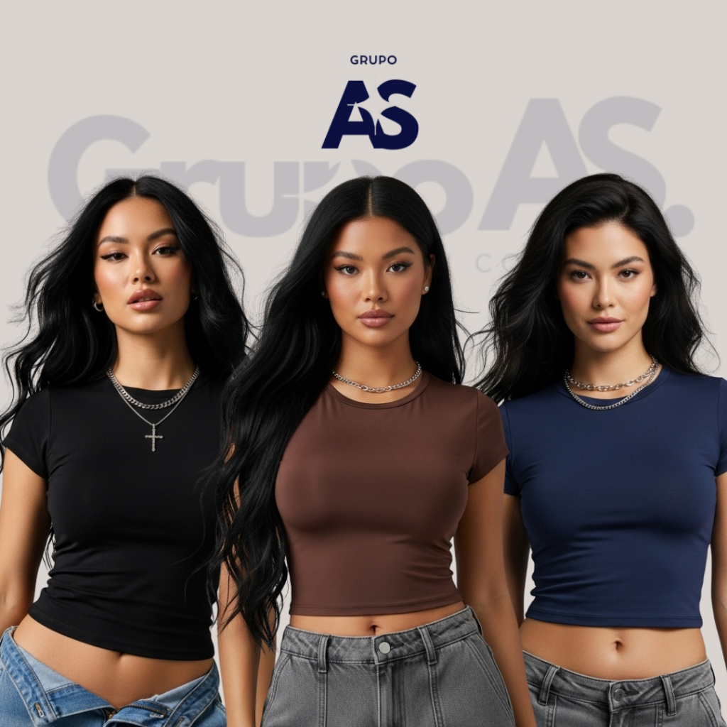 KIT COM 3 BABY TEE BLUSINHA BÁSICA COMBINA COM TUDO NOVIDADE DIRETO DA FABRICA