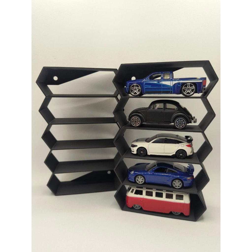 Expositor Colmeia para Miniaturas - escala 1:64 – Estante Modular Hot Wheels / Matchbox/ Bburago/ Maisto - Diecast