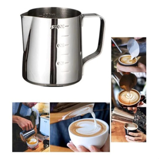Jarra Leiteira Aço Inox 550ml / 900ml  Café Cafeteria Cremeira Pitcher Leiteira Para Café Barista em Oferta na Shopee
