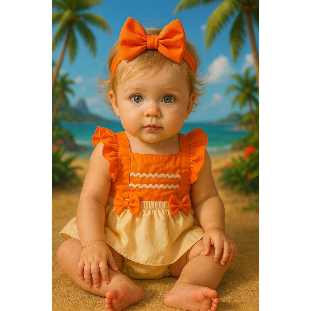 Conjunto Romper Body Moana Princesa Mesversario Roupa De Bebe Menina Jardineira Roupa Para Bebe em Oferta na Shopee