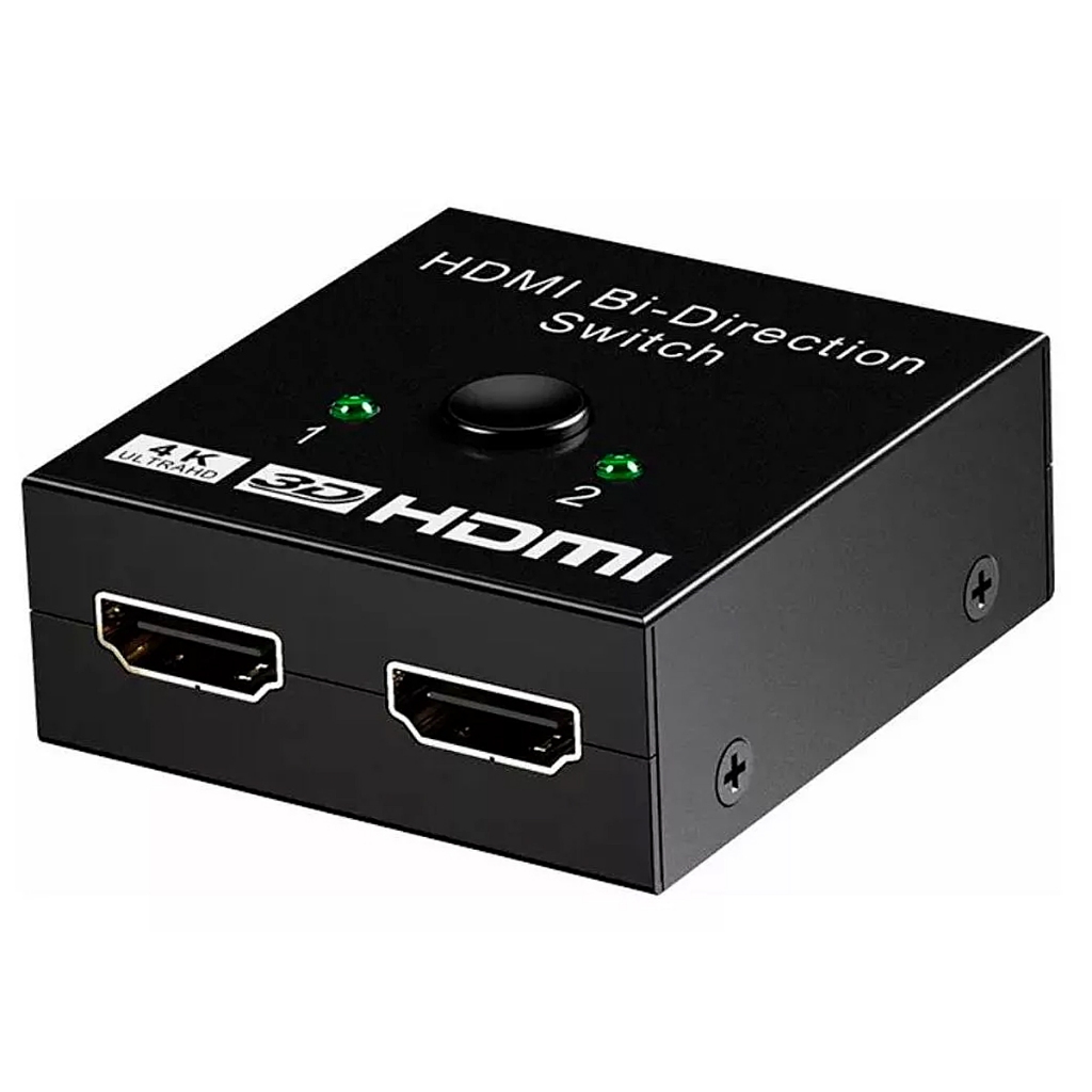 SPLITTER BI-DIRECIONAL DIVISOR SWITCH HDMI 4K 1X2 2X1 CHAVEADO