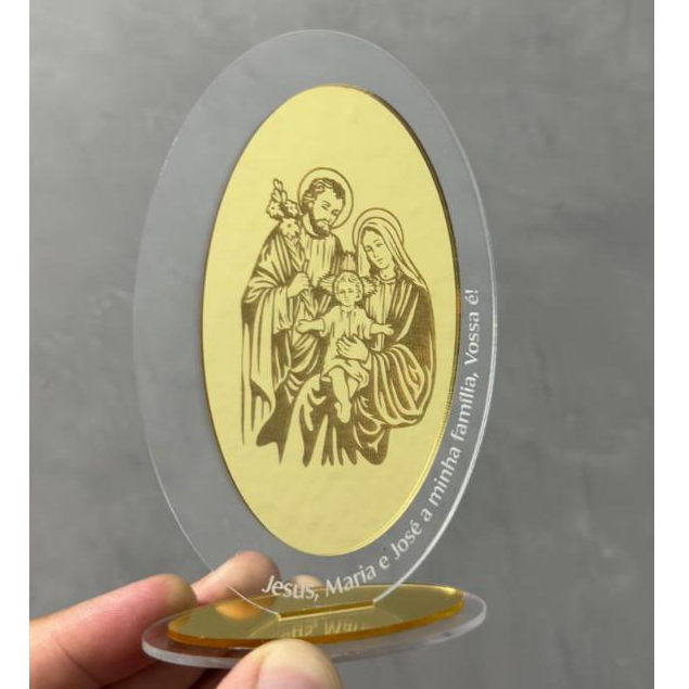 SAGRADA FAMÍLIA ENFEITE/PLACA DE MESA DE ACRÍLICO em Oferta na Shopee
