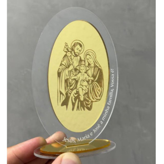 SAGRADA FAMÍLIA ENFEITE/PLACA DE MESA DE ACRÍLICO em Oferta na Shopee