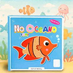 Livro Infantil Com Movimentos Pop-up No Oceano 3D | Leitura Interativa Para Crianças Presente Divertido