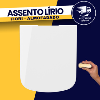 Assento Sanitário Lírio Fiori Almofadado Branco Durín em Oferta na Shopee