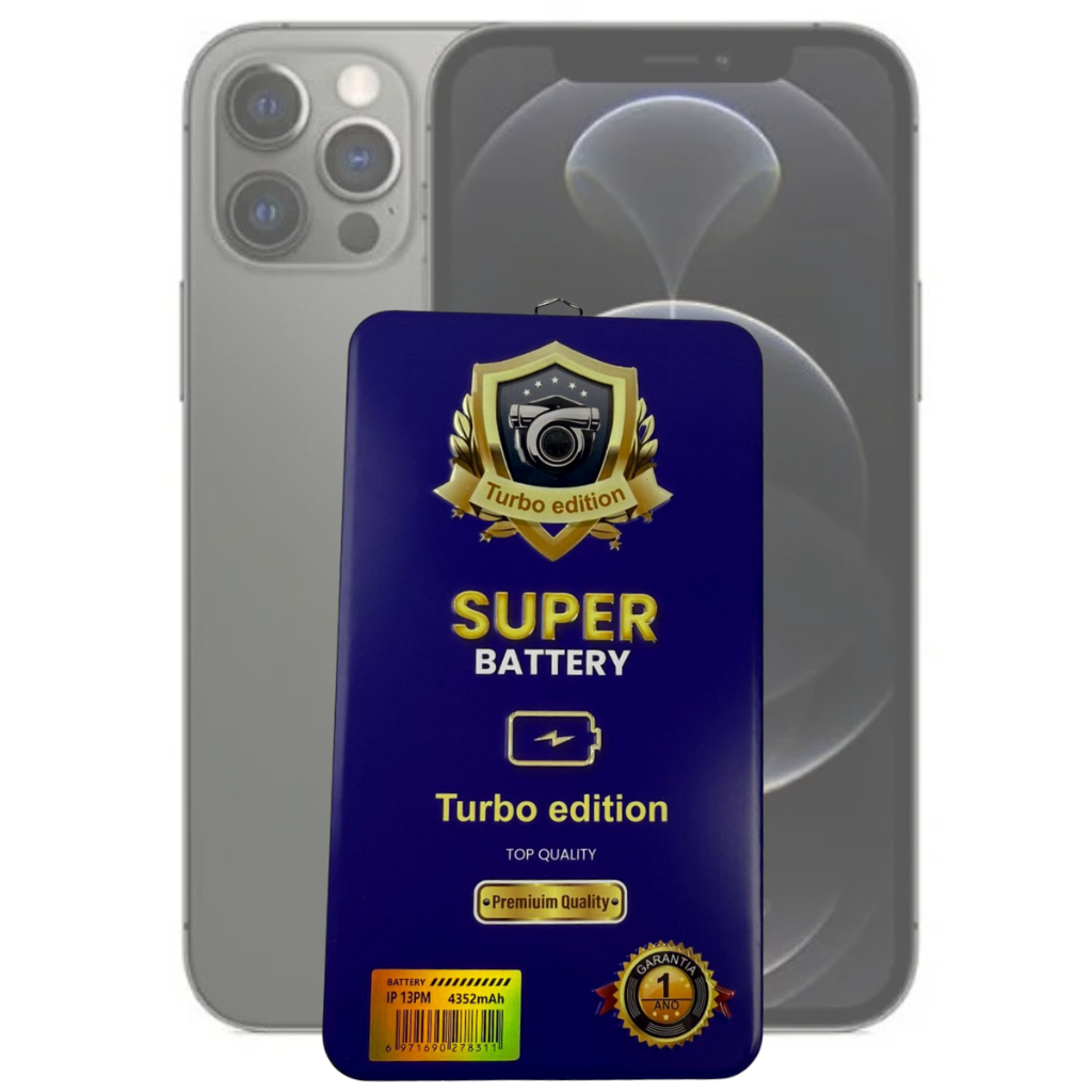 Bateria iPhone 13 Pro Max Turbo Edition Alta Capacidade Saúde 100% Premium + Fita Adesiva