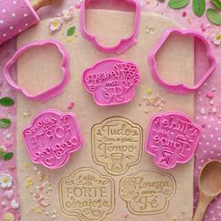 Kit Profissional Dia da Mulher Cortador + Carimbo Biscoito 3D | Mulher Virtuosa | 6cm | DelicArt3D em Oferta na Shopee