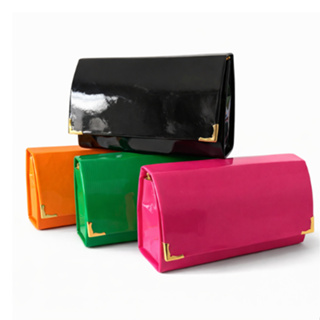 Bolsa Clutch Verniz Luxo – Cores Vibrantes | Festa, Casamento e Eventos em Oferta na Shopee