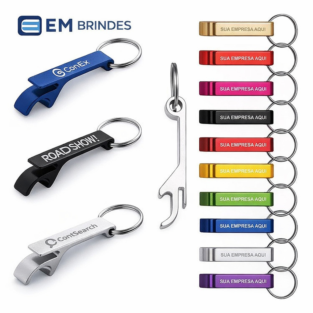 100 Chaveiros Personalizado Logomarca nome Abridor garrafa e lata Laser Empresa brinde lembrancinha Modelo Pé de Galinha em Oferta na Shopee