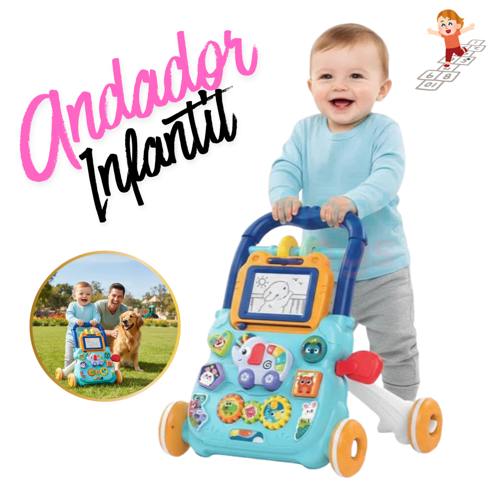 Andador Infantil Didático Musical Educativo para Bebê com Sons, Luzes e Atividades em Oferta na Shopee