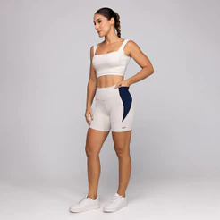 Conjunto Fitness Feminino Academia Top Alta Sustentação e Short com Bolso Frame