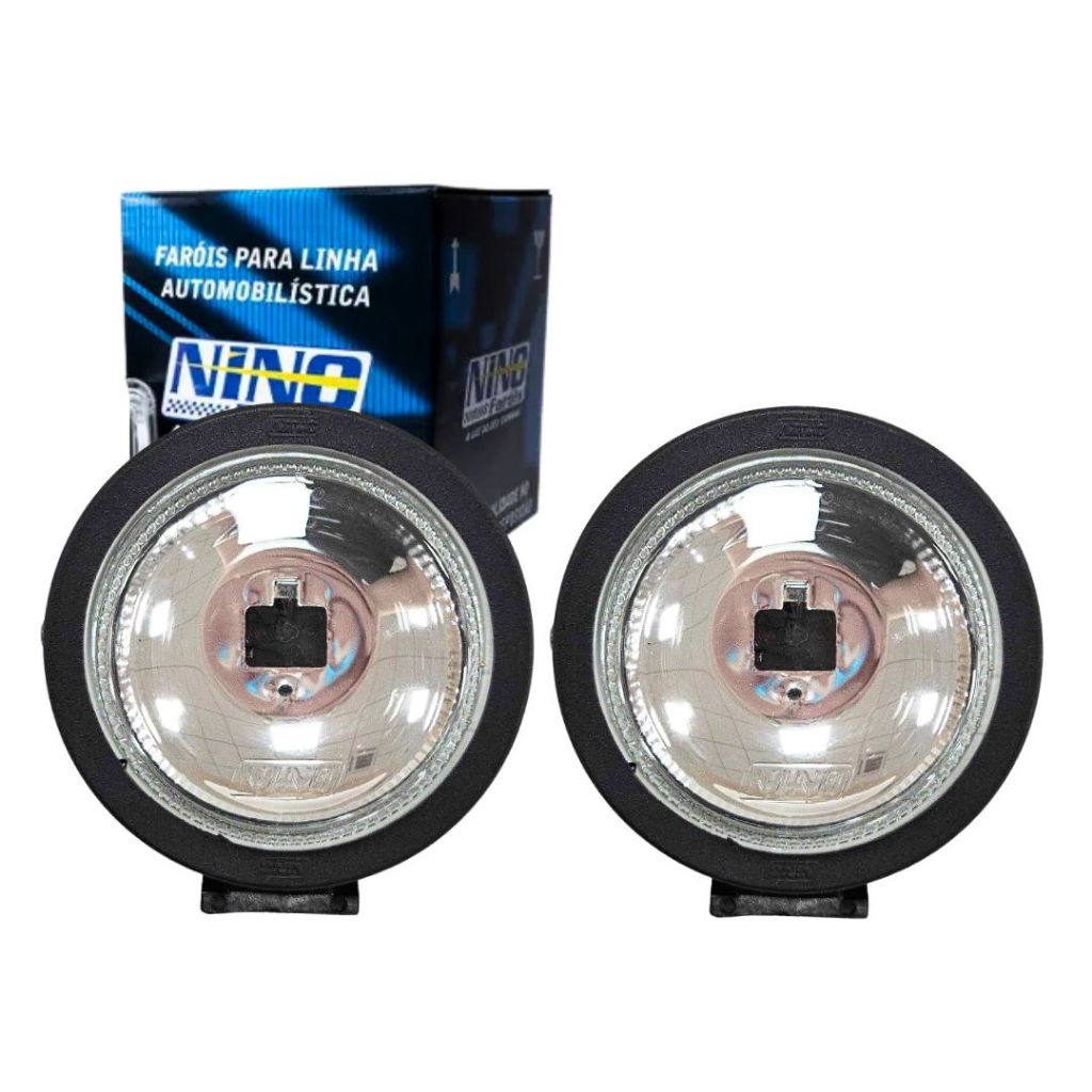 Par Farol Milha Auxiliar Redondo Sun Ray Longo Alcance Diam 85MM Universal Nino F-11V em Oferta na Shopee