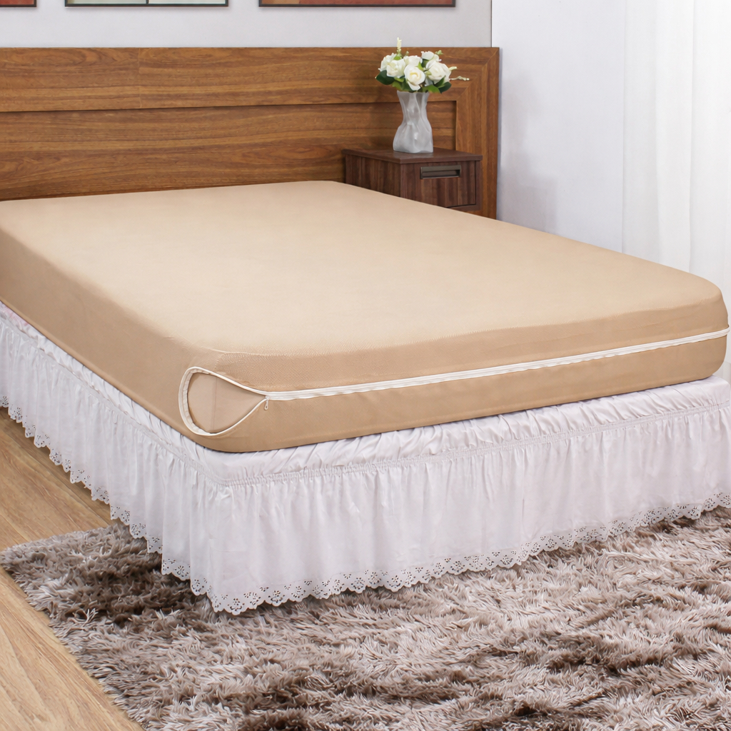 Capa de Colchão Queen Malha Gel com Zíper | Proteção, Conforto e Ajuste até 40cm