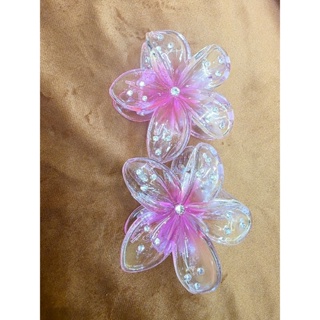 Kit 2 Piranhas de Cabelo Flor Transparente Strass Acrílico em Oferta na Shopee