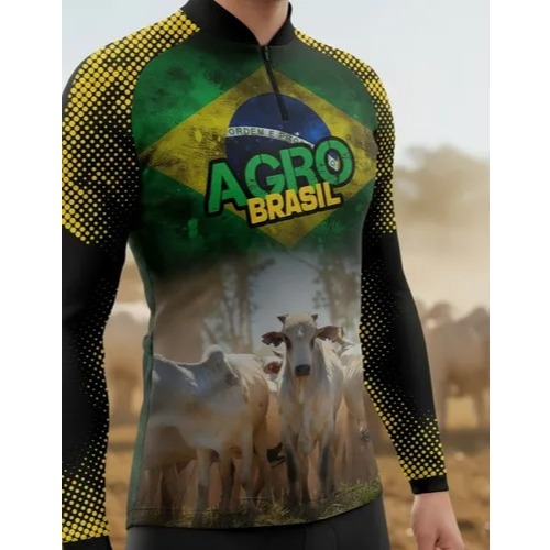 Camiseta Boi Brasil UV50 – Proteção Solar + Estampa Agro Exclusiva em Oferta na Shopee
