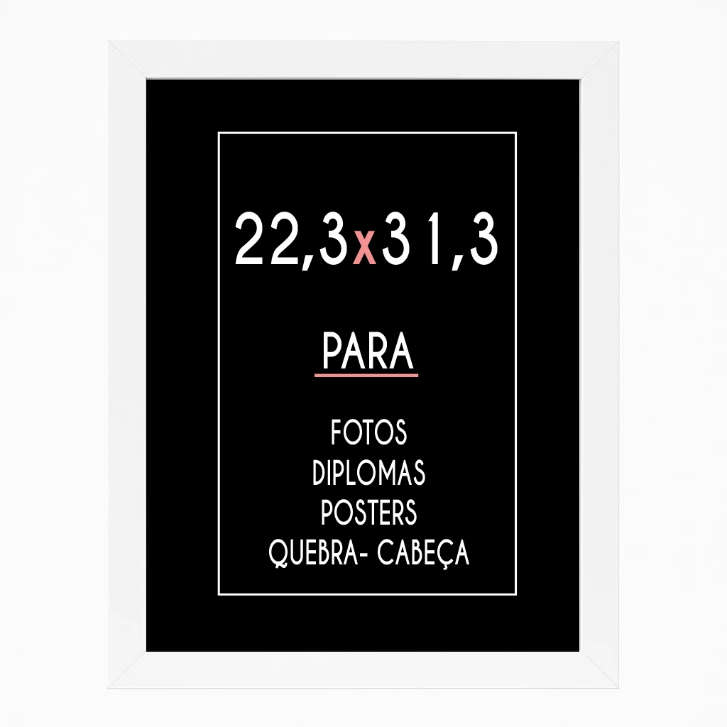 Moldura 22,3x31,3 Madeira Lisa Para Quebra Cabeça Sem Vidro em Oferta na Shopee