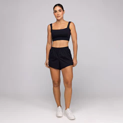 Conjunto Fitness Feminino Academia Top Alta Sustentação e Short Soltinho Corrida Fresquinho