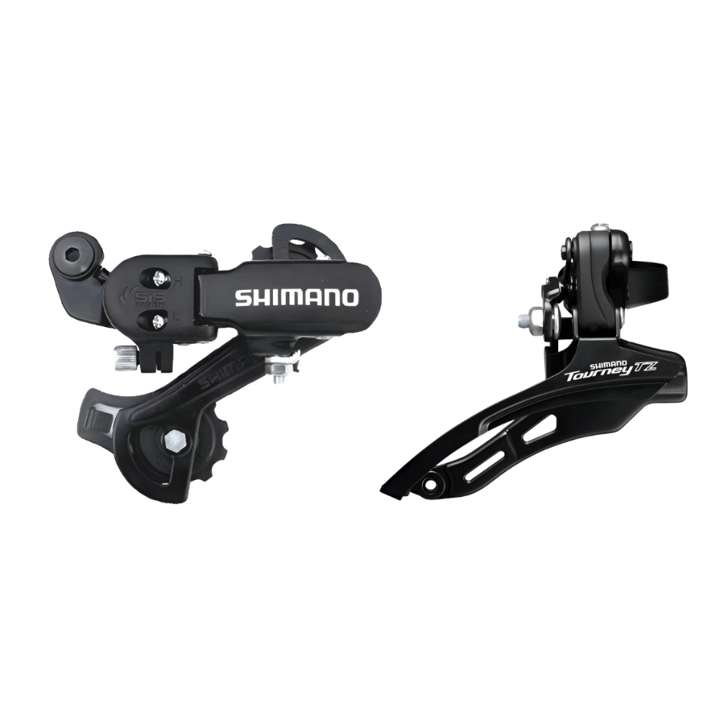 Kit Câmbio Shimano Tourney TZ Dianteiro + Traseiro 6/7 Velocidades Preto tz31+tz500 kit cambio shimano