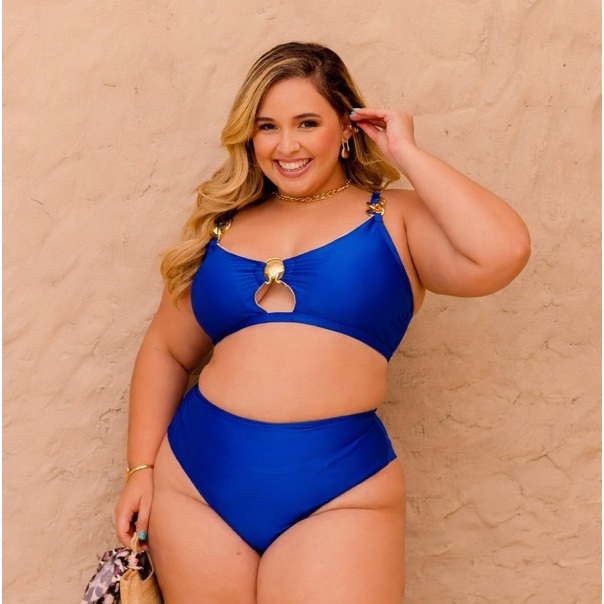 Biquini Plus Size forrado e com bojo, em tecido suplex