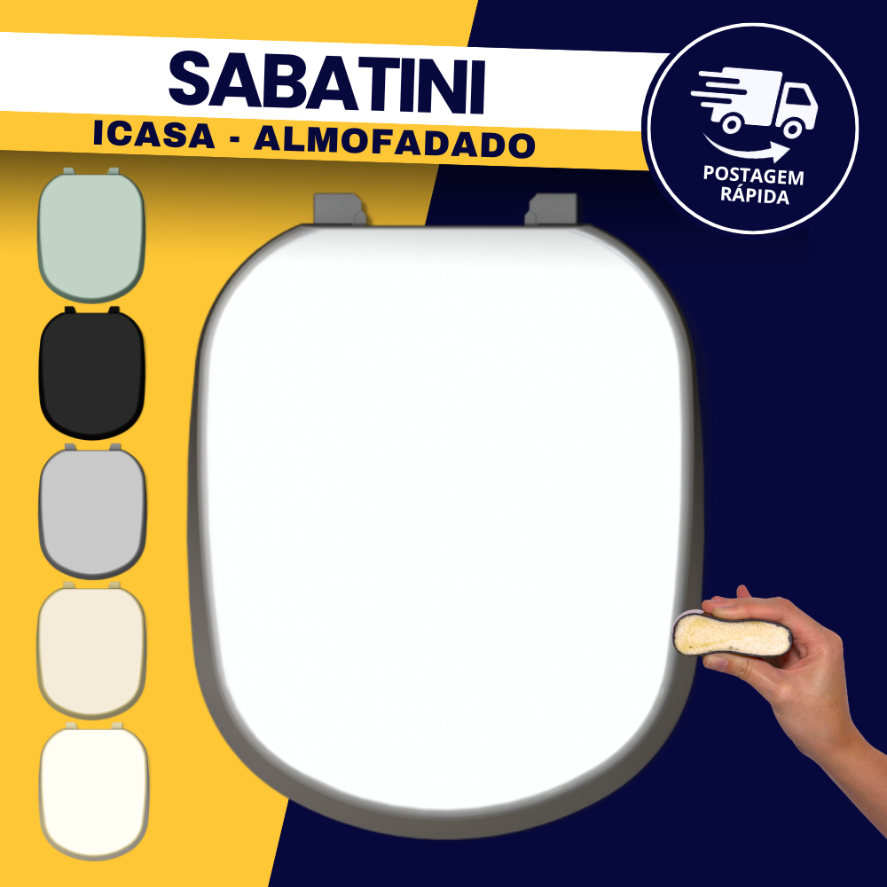 Assento Sanitário Sabatini Icasa Banheiro Almofadado Luxo Durín