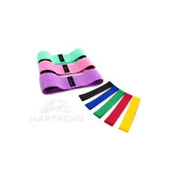 Kit Cintas Elásticas Profissional + Hip Bands Tecido | 8 Faixas Resistência Treino Glúteos Academia