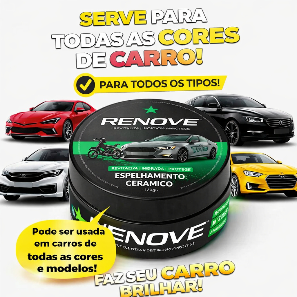 Cera Carnaúba Renove – Brilho Espelhado Cerâmico que Transforma sua Pintura em Oferta na Shopee