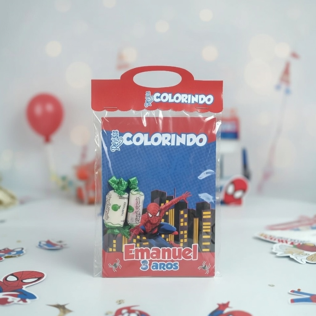 Revista colorir P-10 Lembrancinhas Personalizadas Homem aranha-Caixinhas Personalizadas-Papelaria Personalizada