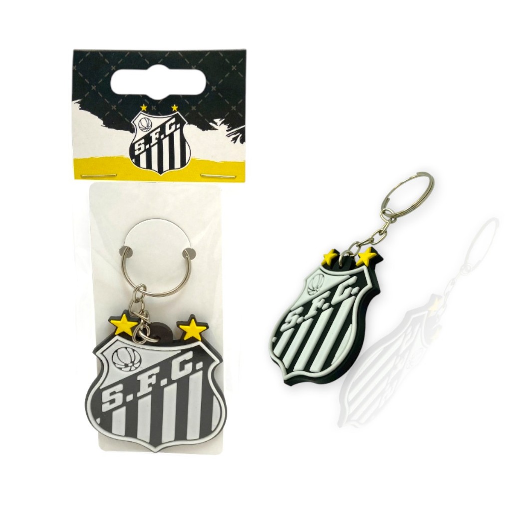 CHAVEIRO DE BORRACHA ESCUDO OFICIAL -ORIGINAL Santos em Oferta na Shopee