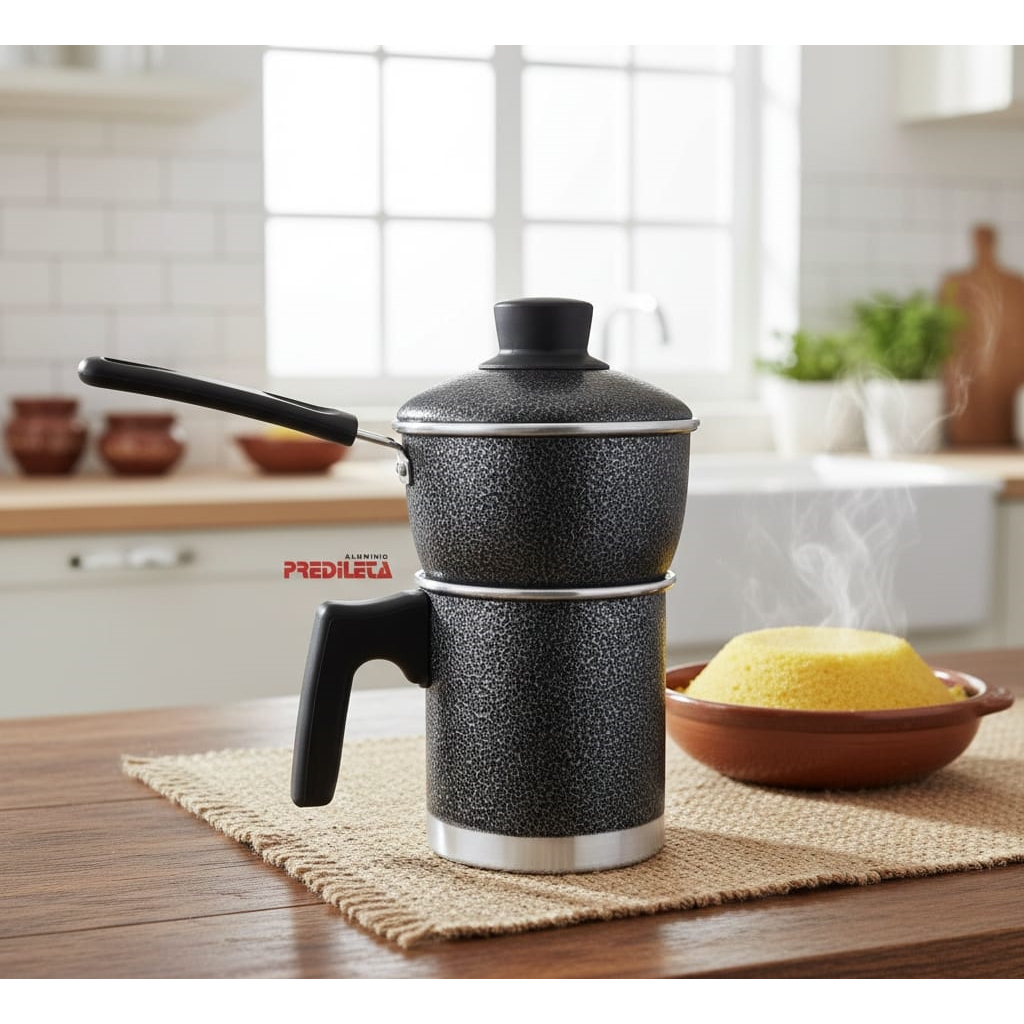 Panela Cuscuzeiro Nordestino Porção Individual 2 em 1 pequeno Cozimento á Vapor de Cuscus e Legumes. em Oferta na Shopee