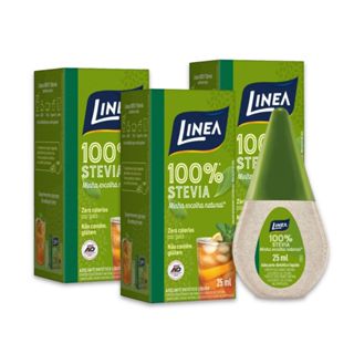 Kit 3un Adoçante Líquido Stevia Linea 25ml em Oferta na Shopee