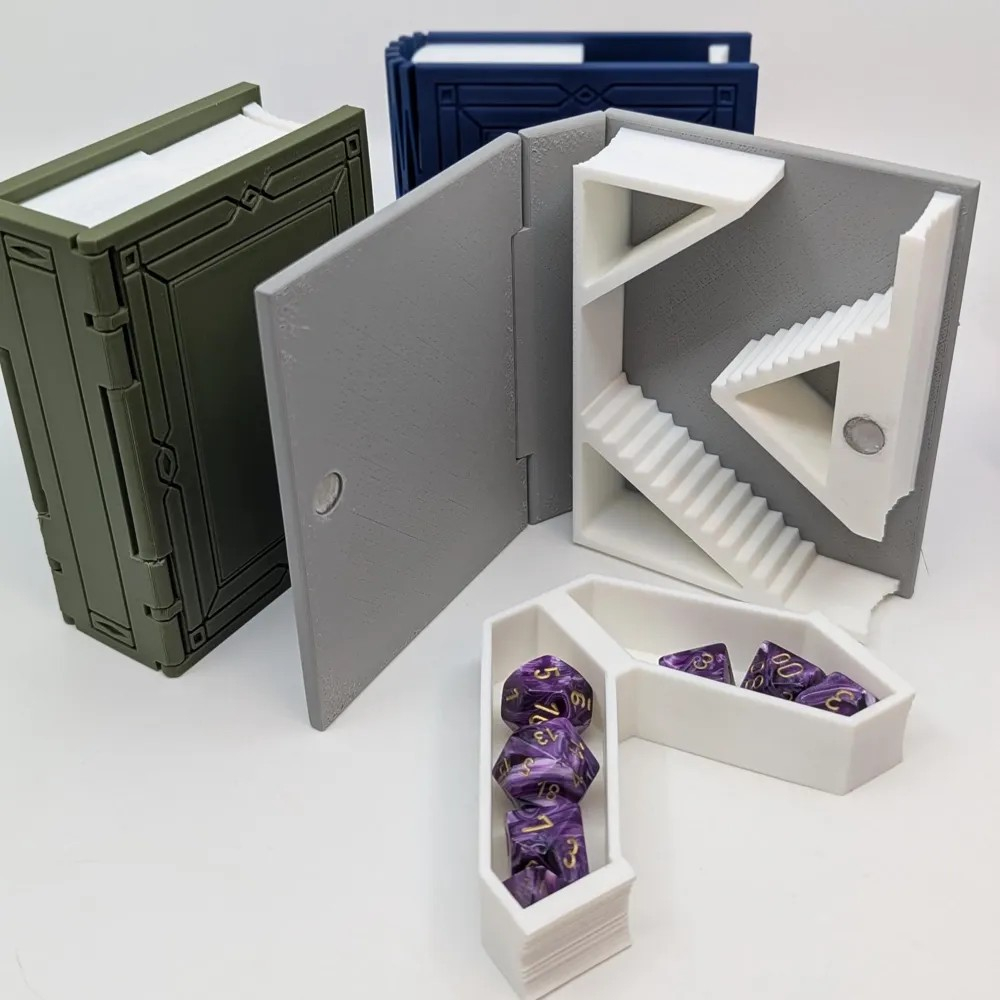 Torre de Dados para RPG - Livro de Feitiços, RPG, D&D, MTG, Armazenamento de Dados