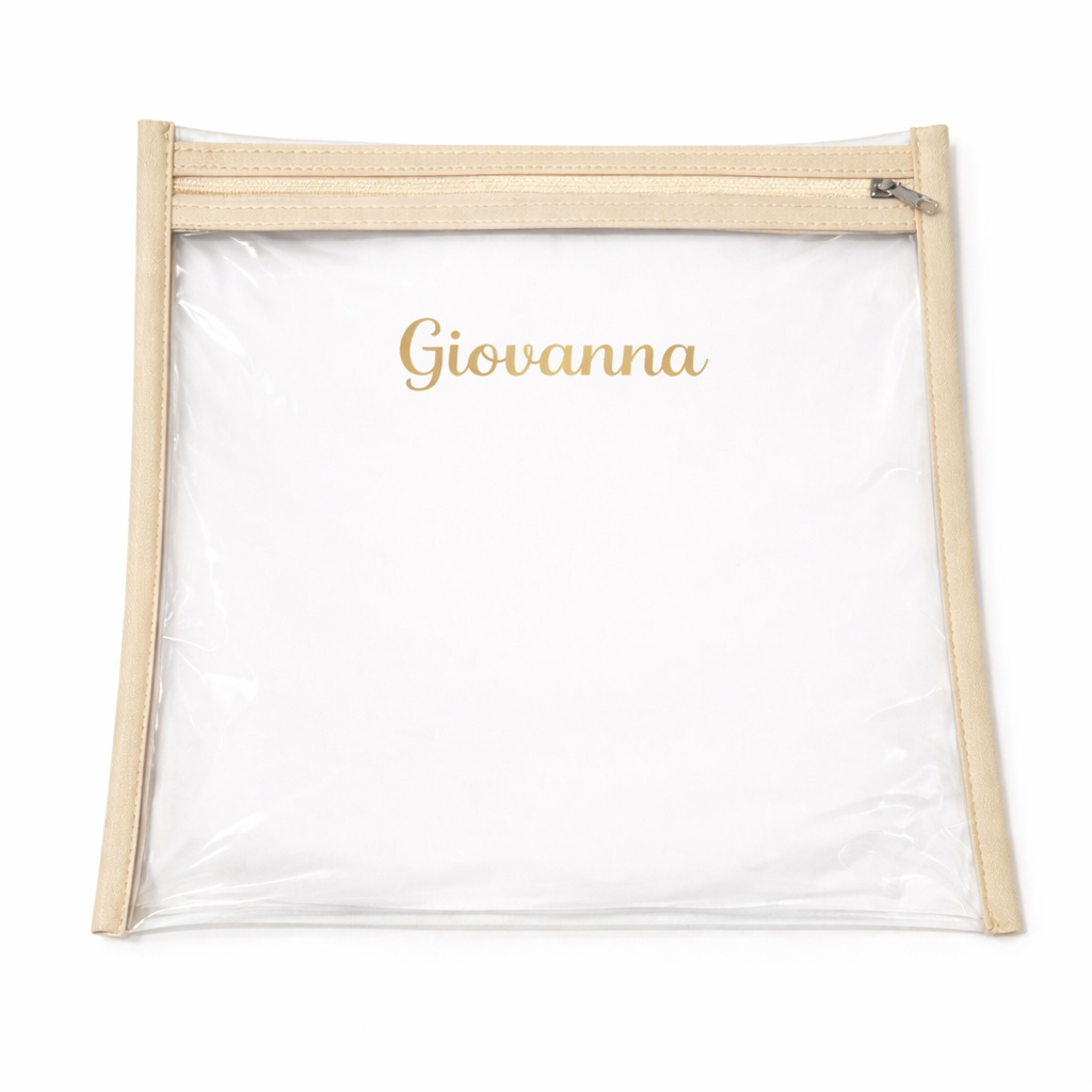 kit 5 Saquinhos Econômico Organizador Maternidade Personalizado 30Cm Por 31Cm Rosa,Bege, Azul