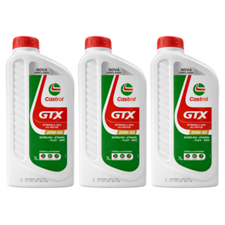 Kit 3 Óleo Lubrificante Castrol 20w50 Gtx Antiborra Api Sl em Oferta na Shopee