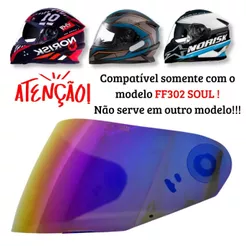 Viseira Camaleão Antirrisco P/ Capacete Norisk FF302 Soul / Texx Wing 2.2mm