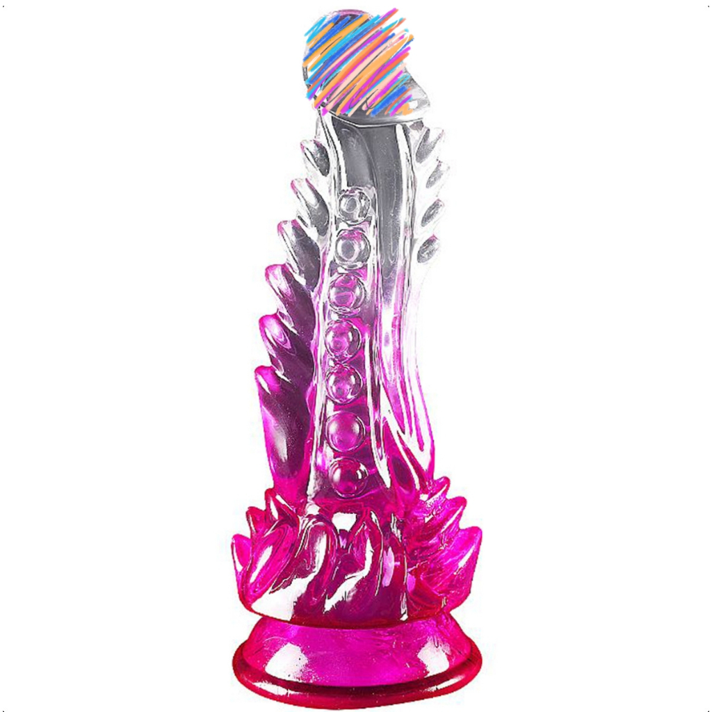 Dildo Prótese Plug Anal Vaginal Com Ventosa Texturas Tentáculos Masturbador Fisting Excita Sado BDSM