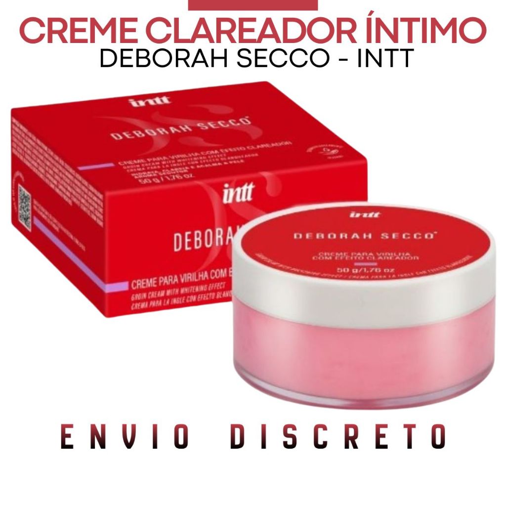 Creme Clareador de Virilha Íntimo com Hidratação Sem Foliculite Deborah Secco 50g Intt
