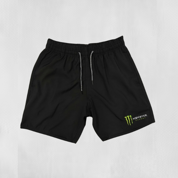 Bermuda Elastano Masculina Esportiva - Monster 01 - Academia Corrida com Elástico na Barra da Cintura e Secagem Rápida