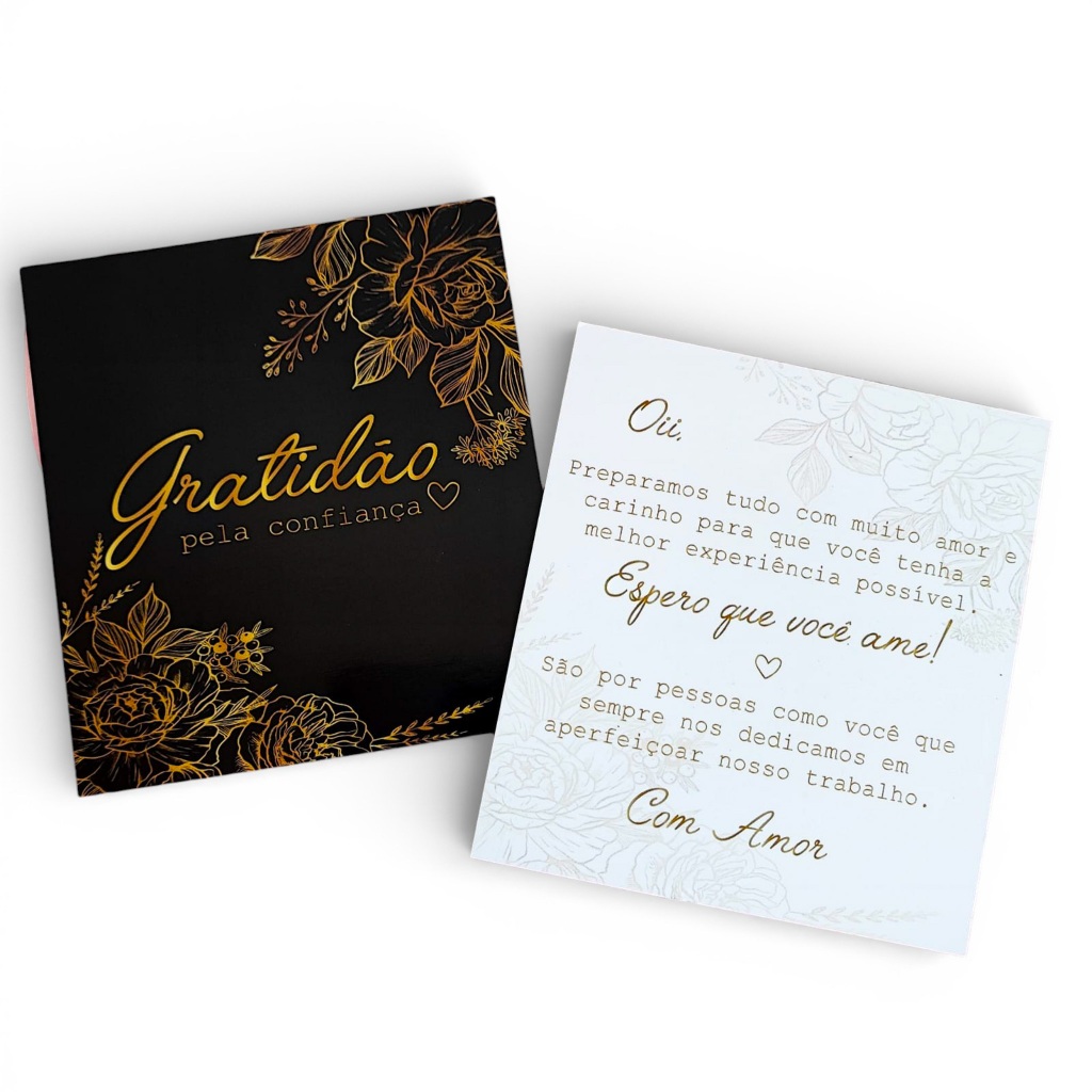 Cartão Gratidão pela confiança 8,8x9,8cm-25/50/100 unidades