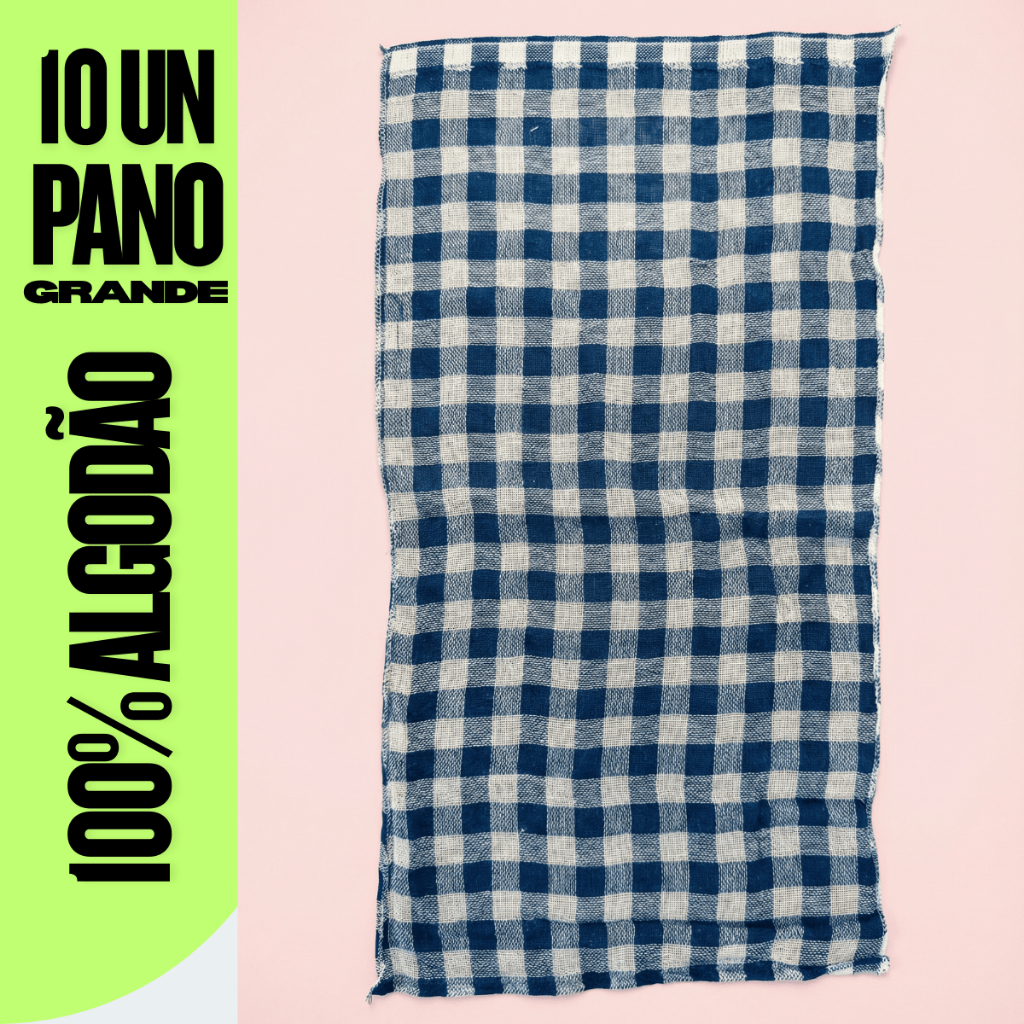 Top 10 Panos de Chão Xadrez 70x45cm Extra Grande 100% Algodão | Overloque | Leve | Absorção Alta