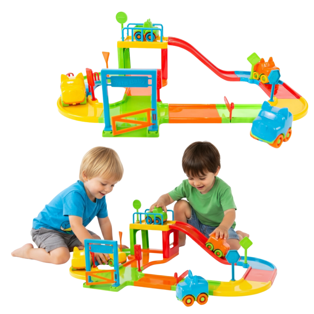 Pista de Carrinho I Antil Corrida Divertida Pista Baby Animal 2 Carrinhos — R$ 31,90 em Shopee, 51% OFF