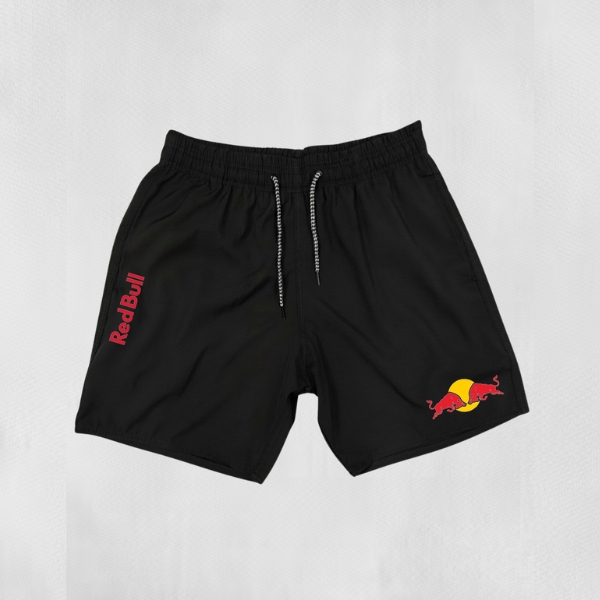 Bermuda Elastano Masculina Esportiva - Redbull 02 - Academia Corrida com Elástico na Barra da Cintura e Secagem Rápida