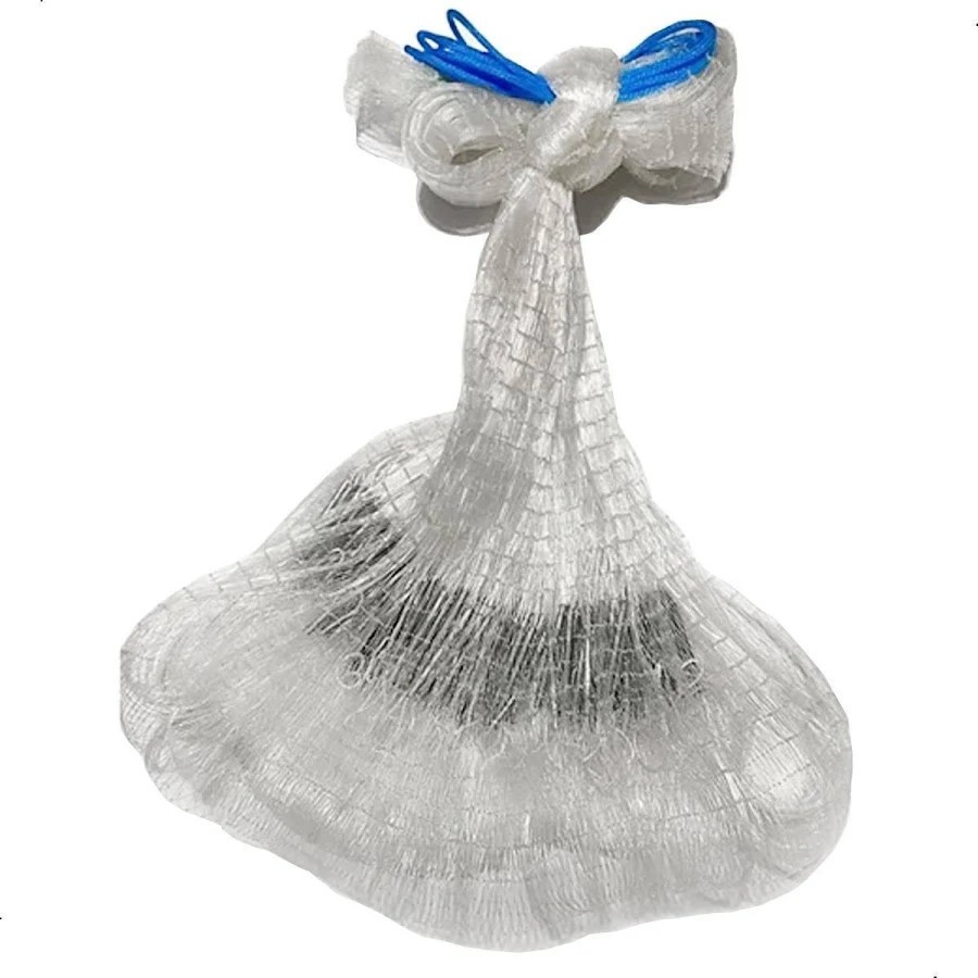 Tarrafa 21m Malha 10mm para peixes pequenos, camarão e isca viva – Malha fina, leve, fácil arremesso, com chumbo externo