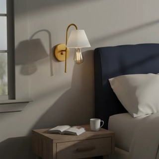 Luminária de Parede Arandela Slim Cúpula Injetada Escritório Abajur de Cabeceira Quarto Recepção em Oferta na Shopee