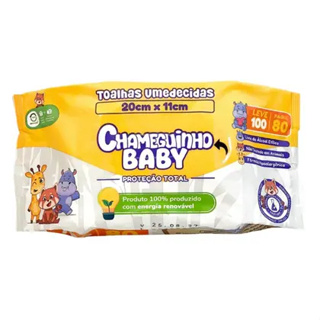 Toalhas Umedecidas Chameguinho Baby c/100 em Oferta na Shopee